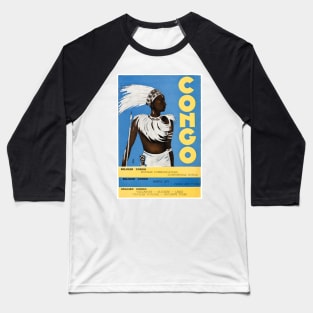 Vintage Travel Poster Congo Baseball T-Shirt